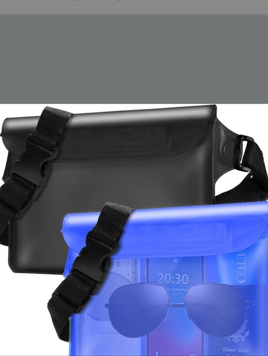 The Unbranded Brand Other - 2~Waterproof Pouches - Black and Blue